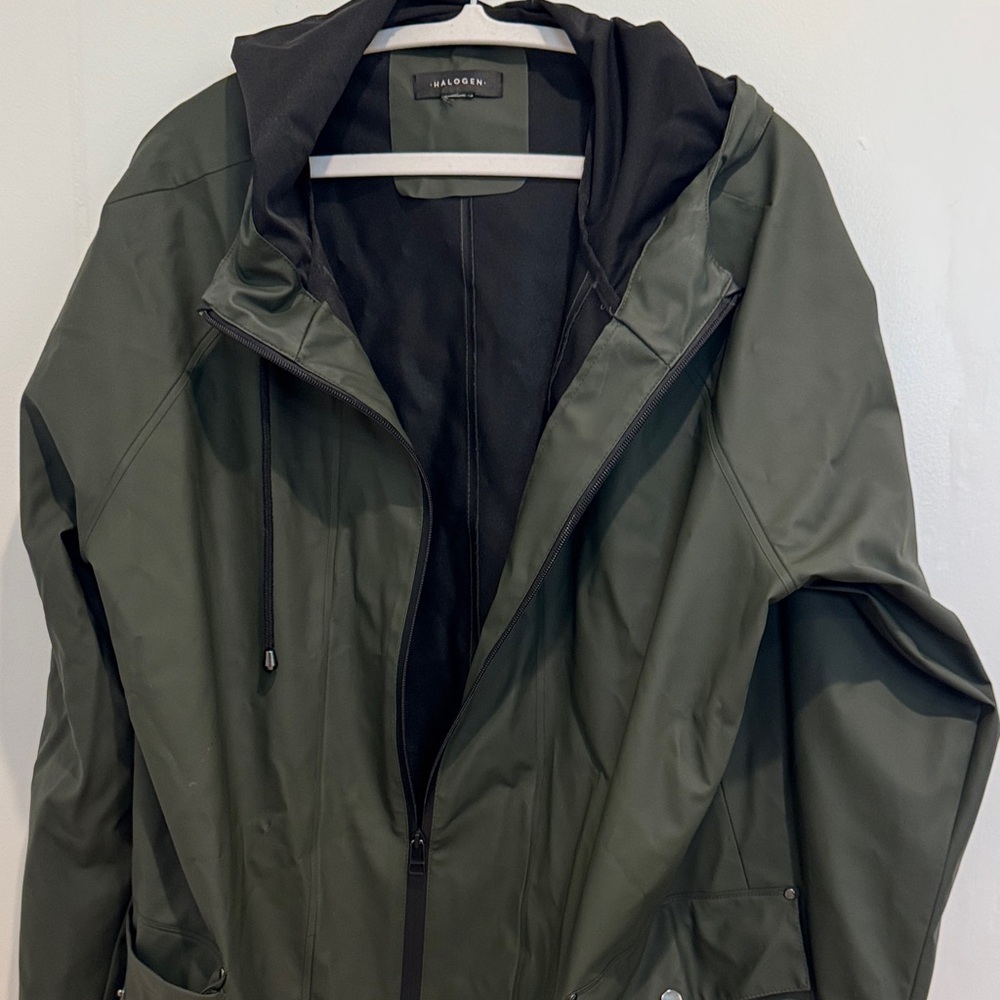 Halogen Dark Green Rain Jacket - Picture 3 of 4
